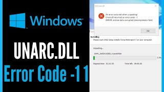 Unarcdll Returned An Error Code 11  Full Guide 2024 [upl. by Savvas]