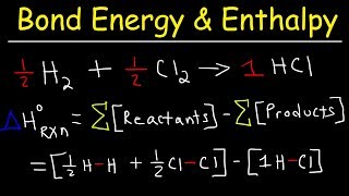 Bond Energy Calculations amp Enthalpy Change Problems Basic Introduction Chemistry [upl. by Annoif327]