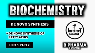 De Novo Synthesis Of Fatty Acids  Fatty Acids  Lipids Metabolism  Biochemistry  B Pharma [upl. by Shir25]