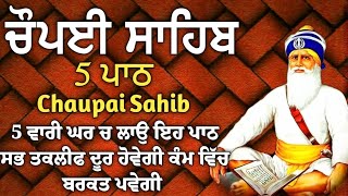 5 path chopai sahib5 ਪਾਠ ਚੌਪਈ ਸਾਹਿਬ ਬੇਅੰਤ ਮਾਯਾ ਘਰ ਆਵੇਗੀ ਹਰ ਇੱਛਾ ਪੁਰੀ ਹੋਵੇਗੀ ਲਾਉ ਇਹ ਪਾਠ vol196 [upl. by Kip]