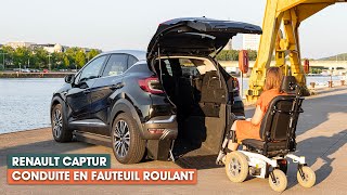 RENAULT CAPTUR  CONDUITE EN FAUTEUIL ROULANT [upl. by Odarbil]