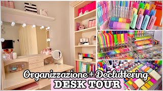 DESK TOUR Organizzo la mia scrivania  Decluttering BackToSchool [upl. by Onstad]