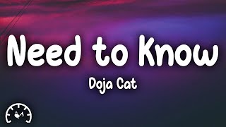 Doja Cat  Need to Know Lyrics [upl. by Esetal]