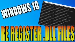 How To Re Register DLL Files In Windows 10 PC Tutorial  Fix DLL Errors [upl. by Tiffy968]