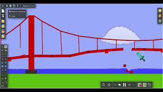 METEOR STORM 2010 Golden Gate Bridge Collapse in Algodoo [upl. by Henn629]