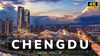 CHENGDU CITY in CHINA  DRONE 4k ULTRA HD VIDEO [upl. by Felicidad]