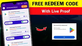 Online Redeem Code Earning App  Free Redeem Code App  Google Play Redeem Code App [upl. by Pennebaker662]