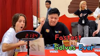 TOP 20 OFFICIAL FASTEST RUBIKS CUBE SOLVES EVER [upl. by Esina]