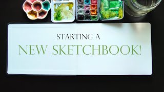 Painting the First Spread in My New Sketchbook Watercolor Illustration Sreshta Suresh Art [upl. by Cozmo]