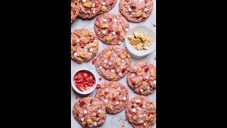 Vegan Strawberry Shortcake Cookies Shorts [upl. by Edwyna456]