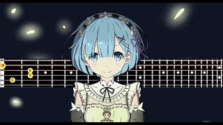 Re Zero OST  Elegy For Rem  Acoustic guitar lesson note tabs [upl. by Nnylav]