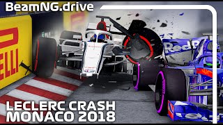 RECREATE REAL CRASH 1  2018 Monaco Grand Prix  F1 mod [upl. by Lemar450]