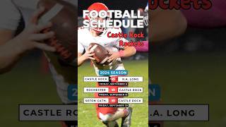 2024 Castle Rock Rockets football schedule subject to change prepsports highschoolfootball [upl. by Eehc]