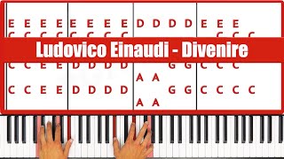 Divenire Ludovico Einaudi Piano Tutorial [upl. by Opiak]