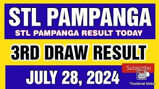 STL PAMPANGA RESULT TODAY 3RD DRAW JULY 28 2024 8PM [upl. by Maurey]