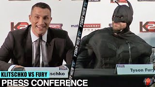 FULL PRESS CONFERENCE amp FACE OFF  WLADIMIR KLITSCHKO VS TYSON FURY [upl. by Niple494]