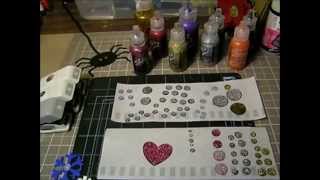 How to Make Glitter Dots Bling Jewels Gems with Stickles also Glue Dots [upl. by Dow738]