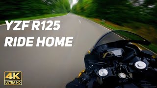 Yamaha YZF R125 Ride Home  RAW Hurric Exhaust  4k 25fps  POV [upl. by Navanod]