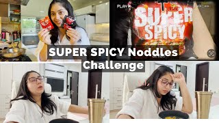 Super Spicy Noodle Challenge  halat kharab hogyi 🥵🌶️ [upl. by Darcee]