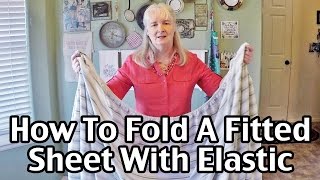 How To Fold A Fitted Sheet With Elastic All Around [upl. by Alrad]