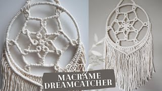 DIY Macrame Dreamcatcher Macrame Mandala Tutorial [upl. by Aihsemek]