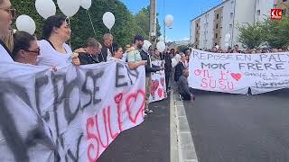 A Cherbourg une marche blanche en hommage à Sulivan 19 ans tué par une policière [upl. by Ekralc]