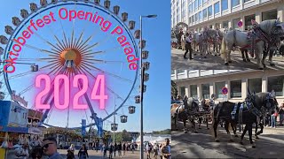 Oktoberfest Opening Parade 2024  First Day Celebrations  Traditional Bavarian Beer Festival Part 1 [upl. by Eemaj]