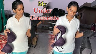 College Girl Under Garments Washing Vlog  Pakistani Girl Daily Routine Work Vlog Village Girl [upl. by Ender521]