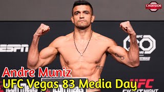 Andre Muniz Talks Allen And Craig Losses Park Matchup  UFC Vegas 83 [upl. by Chariot]