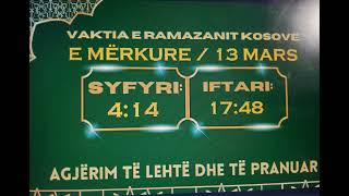 Koha e syfyrit dhe iftarit 13 Mars 2024 [upl. by Acina]