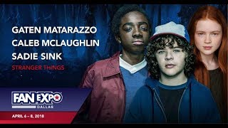 GATEN MATARAZZO CALEB MCLAUGHLIN SADIE SINK  Stranger Things Full Panel  Fan Expo Dallas 2018 [upl. by Osrit]