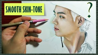 How to Draw amp Blend SMOOTH SKINTONE Colored Pencil Drawing Tutorial for Beginners  Part 1 [upl. by Treharne]