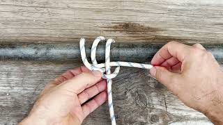 Reliable tightening knot for attaching the cable to cylindrical objects [upl. by Nosnhoj]