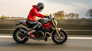 DUCATI MONSTER 1200S TERMIGNONI Exhaust sound  Carbon  Desmo FLY BY [upl. by Ailyt]