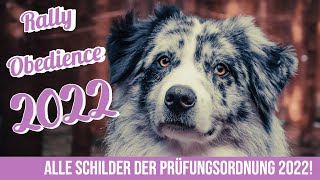 Rally Obedience Beginner ALLE Schilder der Prüfungsordnung VDH RO Regelwerk 2022 [upl. by Sallie]