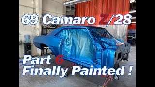 1969 69 Camaro Z28 in Le Mans Blue Restoration Video Series  Part 6  Final Paint [upl. by Ycrad]