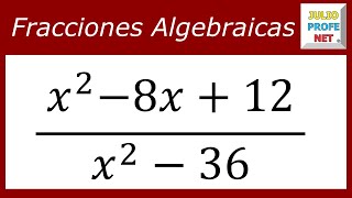 SIMPLIFICAR FRACCIONES ALGEBRAICAS  Ejercicio 2 [upl. by Assenad]