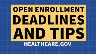 ACA Open Enrollment Deadlines amp Tips [upl. by Ury]