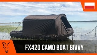 FOX CARP FISHING TV POLSKA FX420 Camo Boat Bivvy [upl. by Mordy113]