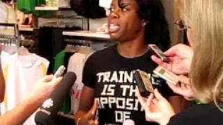 Perdita Feliciens post press conference interview 01 [upl. by Cornela]