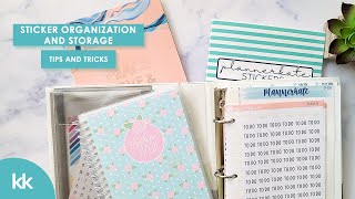 How to Organize and Store Planner Stickers Planning Organization Tips amp Tricks Reusable Sticker Book [upl. by Cartie]