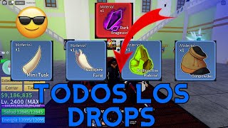 TODOS LOS ITEMS DROPS Y MATERIALES CASI DEL PRIMER AL TERCER SEA UPDATE 173 BLOX FRUITS  SORTEO [upl. by Halludba]