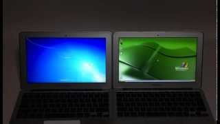 First generation MacBook Air 11 Windows XP vs Windows 7 [upl. by Wallford]