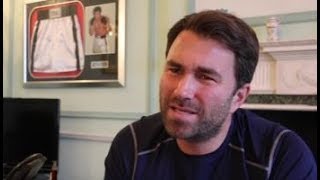 EDDIE HEARN GIVES MORE DETAILS ON DEONTAY WILDERS OFFER TO ANTHONY JOSHUA [upl. by Nuawtna]