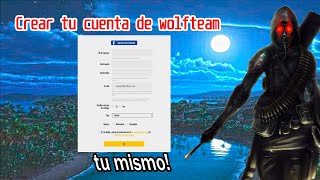 cómo crear tu cuenta de wolfteam 2023 Actualizado [upl. by Eiznekcam]