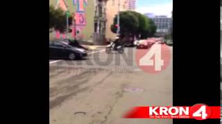 Driver Caught on Tape With Meter Maid on Hood [upl. by Farrington832]