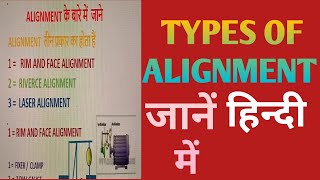 TYPES OF ALIGNMENT के बारे मे जाने हिन्दी में Millwright Mech tech [upl. by Notyalc839]