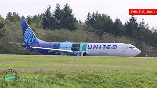 United 737 Max 10 SAF Special Livery Test Flight Takeoff [upl. by Reace]