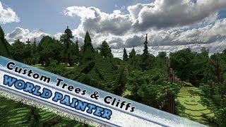 World Painter Tutorial How To Download Custom Trees amp Create Cliffs [upl. by Ahsinra]