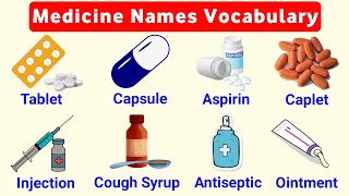 Medicine Names List Vocabulary  english vocabulary with sentence  vocabulary  listenandpractice [upl. by Anthe]